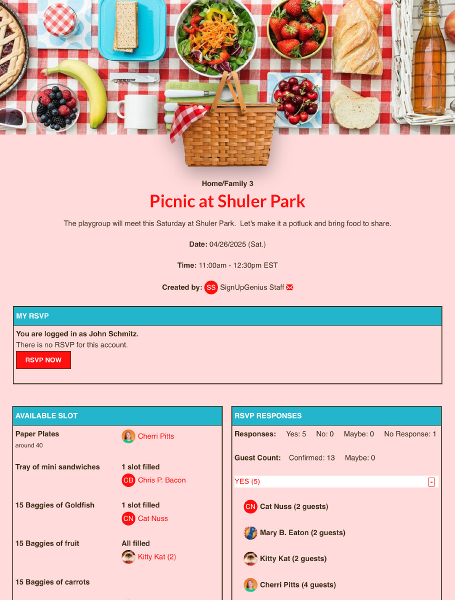 first sign up screenshot