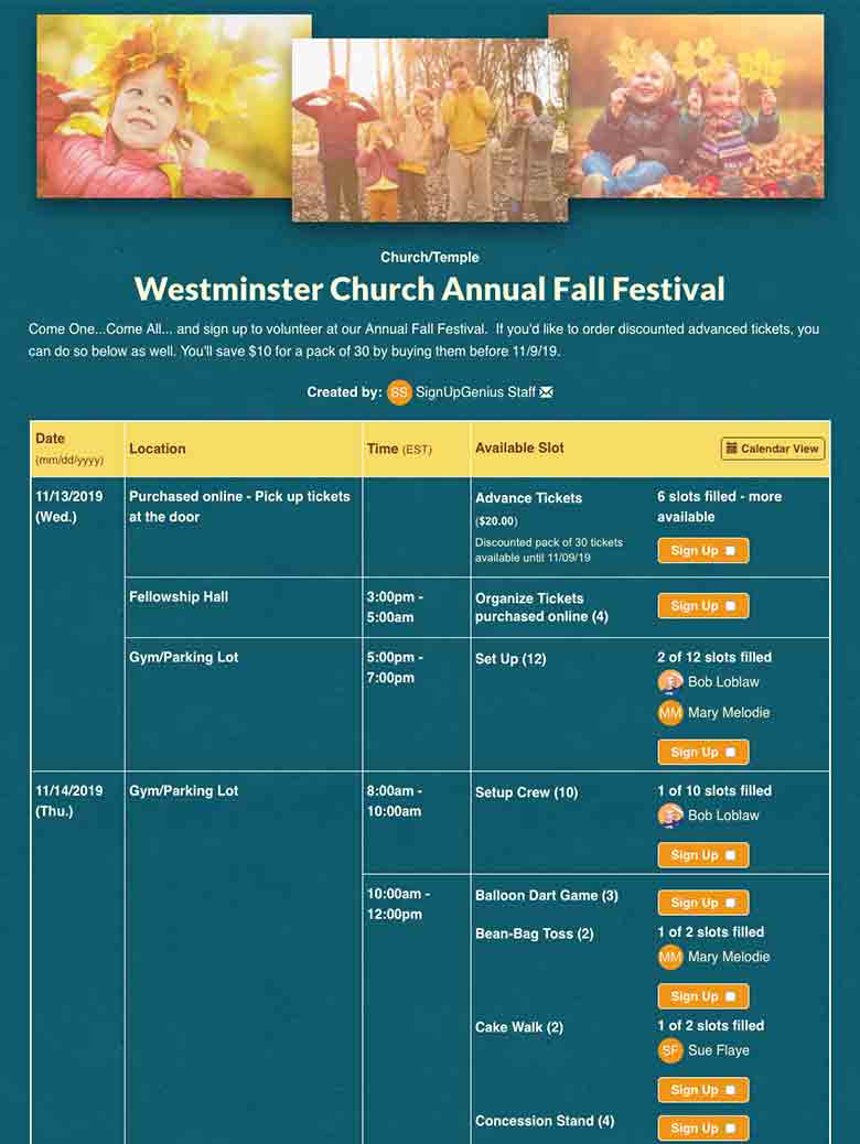 Organize Annual Festivals